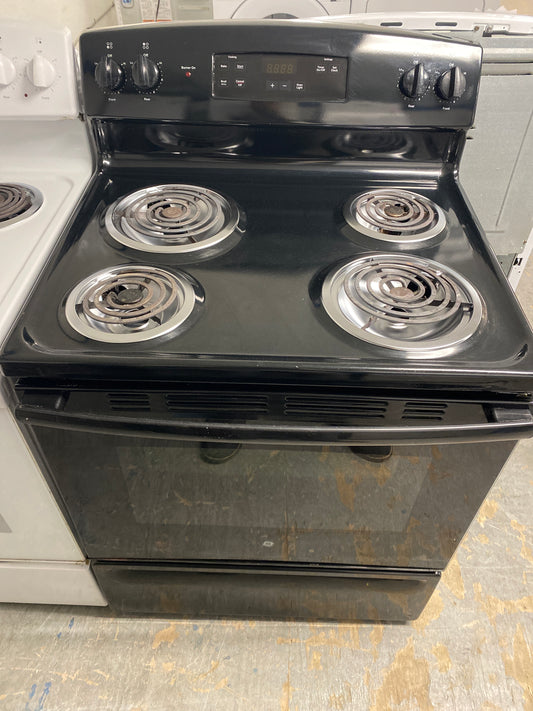 GE Coil Top Black Electric Range