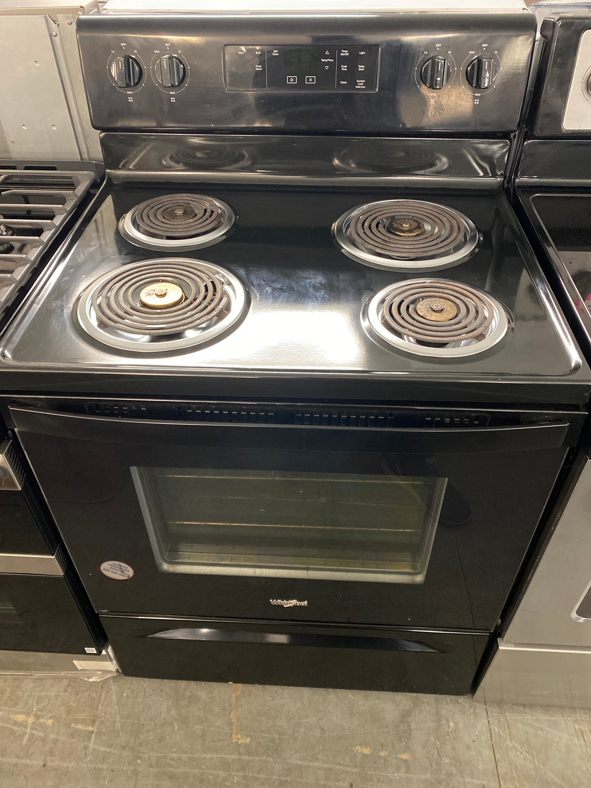 Whirlpool “black” 4-burner Coil Top Electric Range