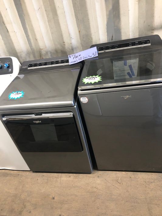 Whirlpool Top Load Washer and Electric Dryer Set