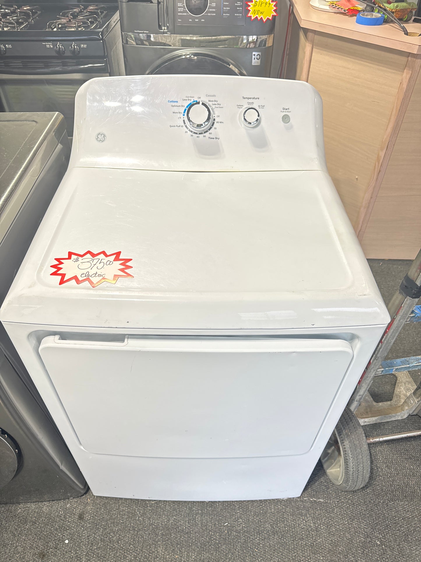 GE white welectric dryer