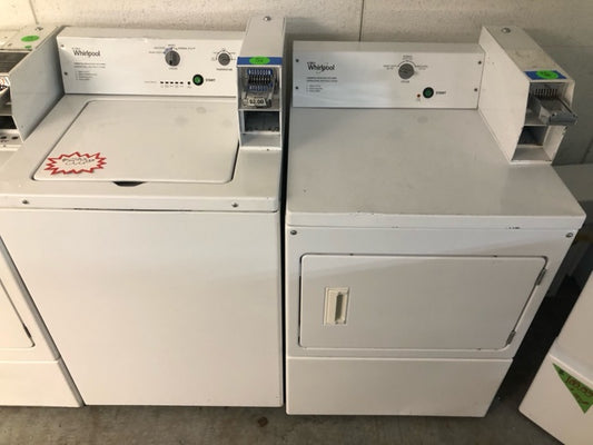 Whirlpool Coin-Operated Top-Load Washer & Natural Gas Dryer Set