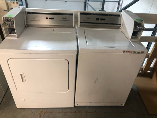 Whirlpool Coin Operated Top-Load Washer & Natural Gas Dryer Set