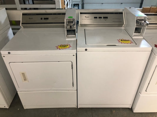 Whirlpool Coin-Operated Top-Load Washer & Natural Gas Dryer Set